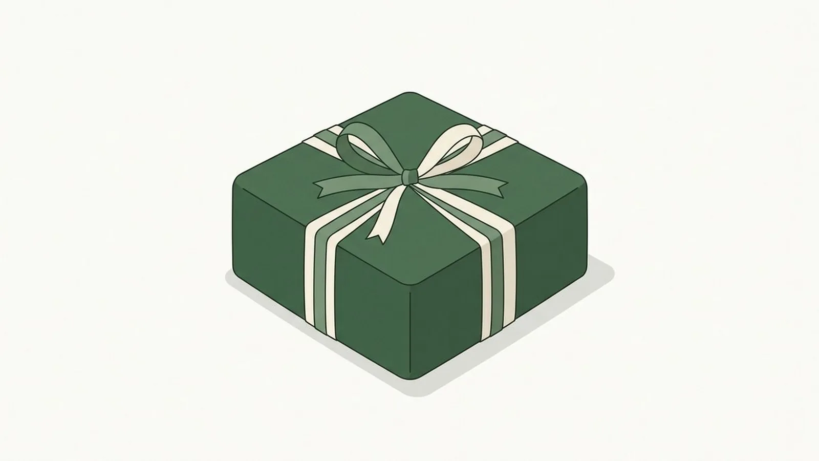 Flat editorial illustration of a wrapped garment box with seasonal colour ribbons in rust, olive, mustard, chocolate and teal, for the guide What Fall Colors Should You Wear This Season?