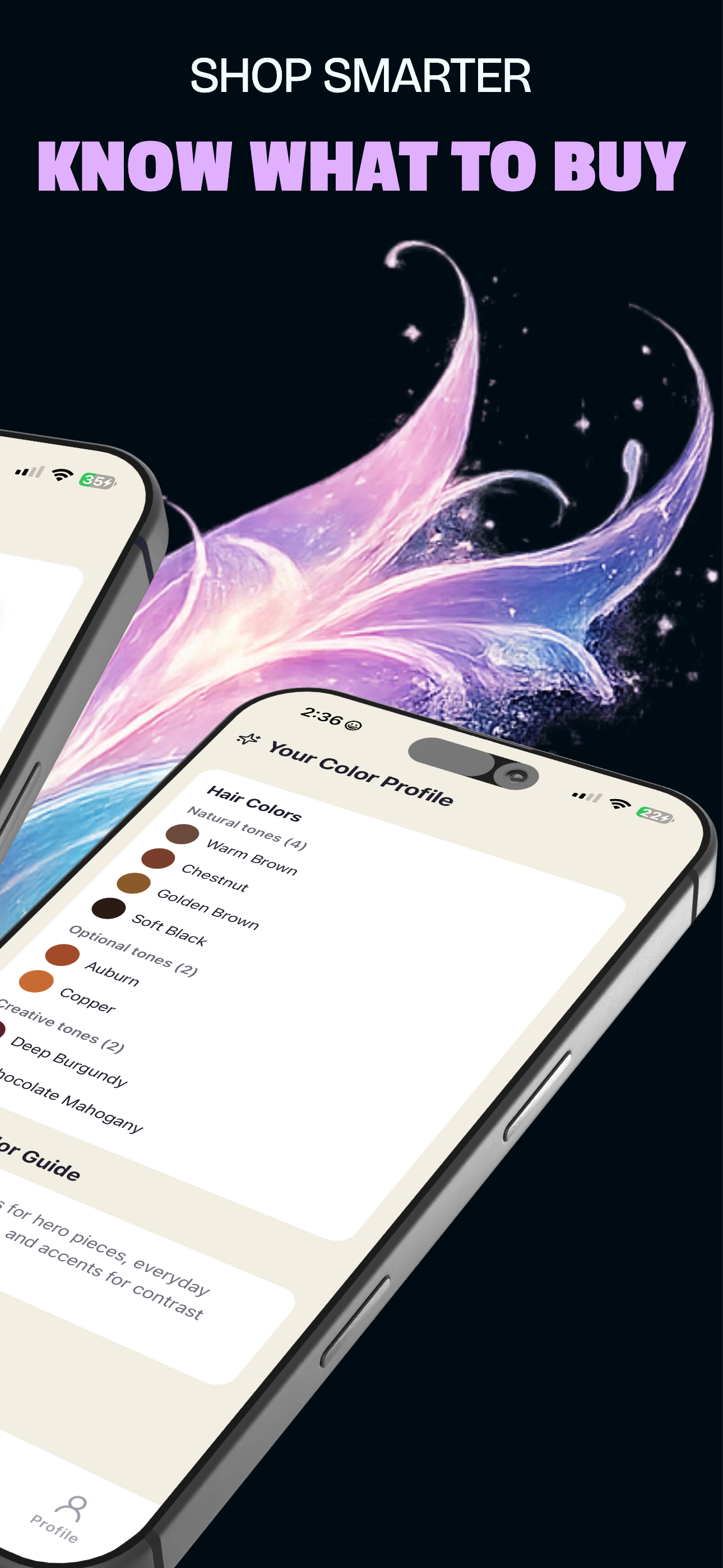 Hair colors guide with natural, optional, and creative tones for shopping smarter