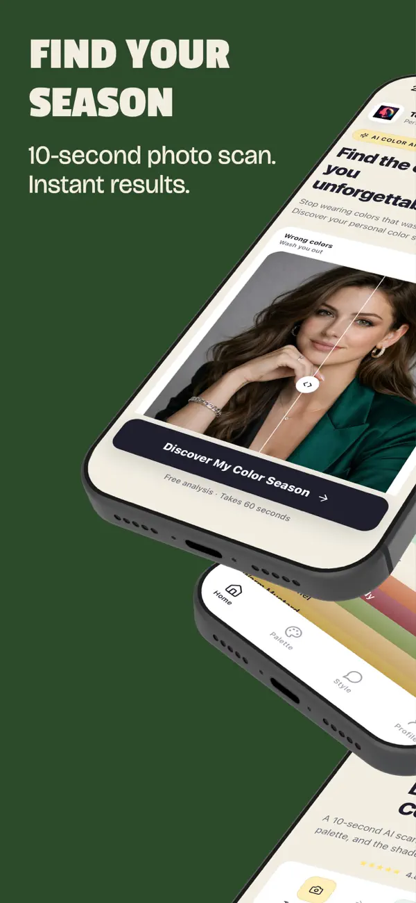 Find your season: 10-second photo scan with instant results